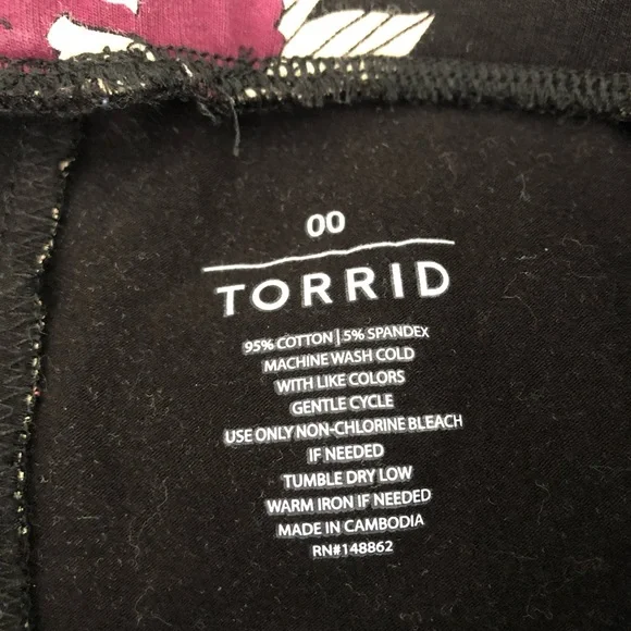 Torrid size 00 Floral Leggings - Picture 2 of 7